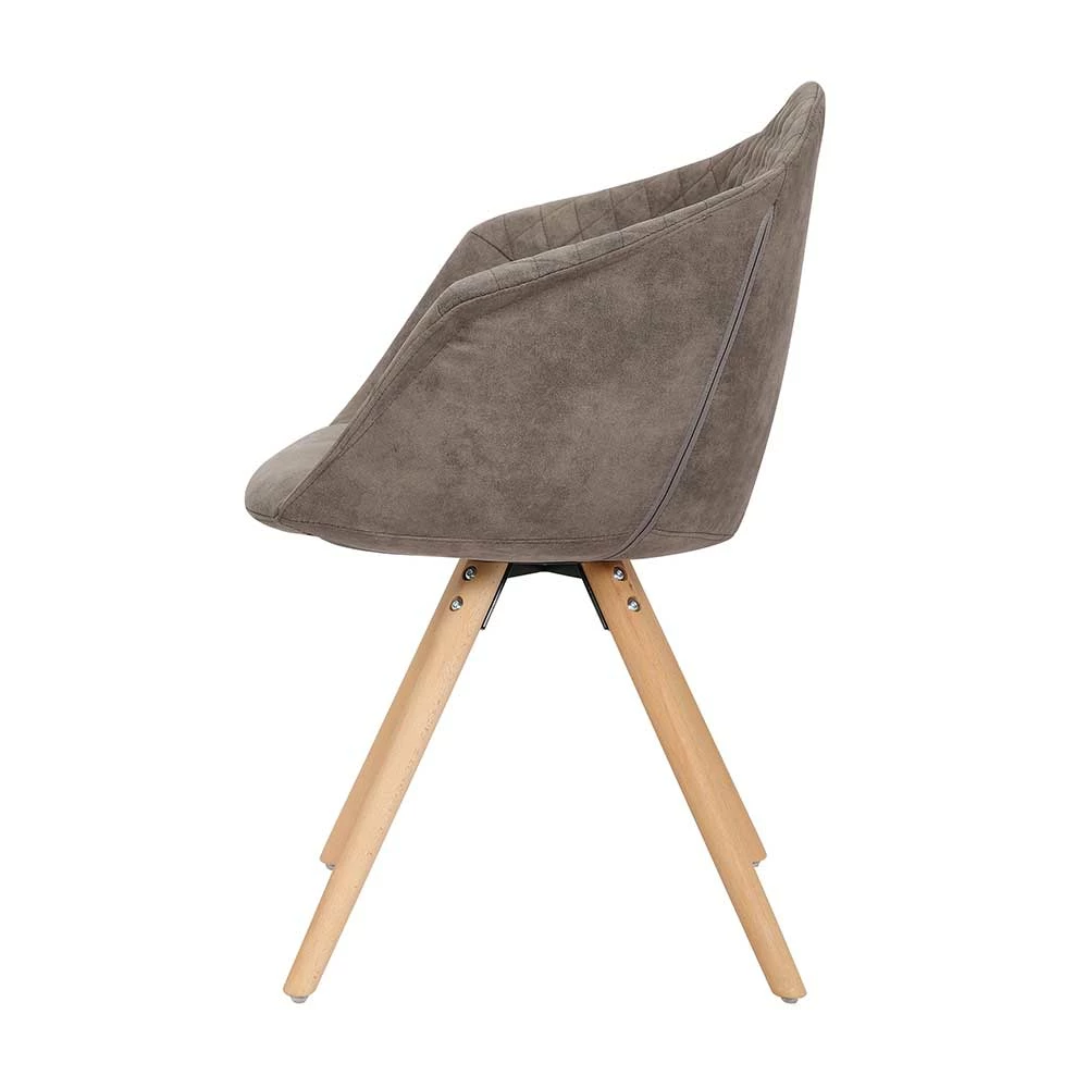 Moderner Esstisch Sessel In Taupe - Gozos (2er Set) - Image 4