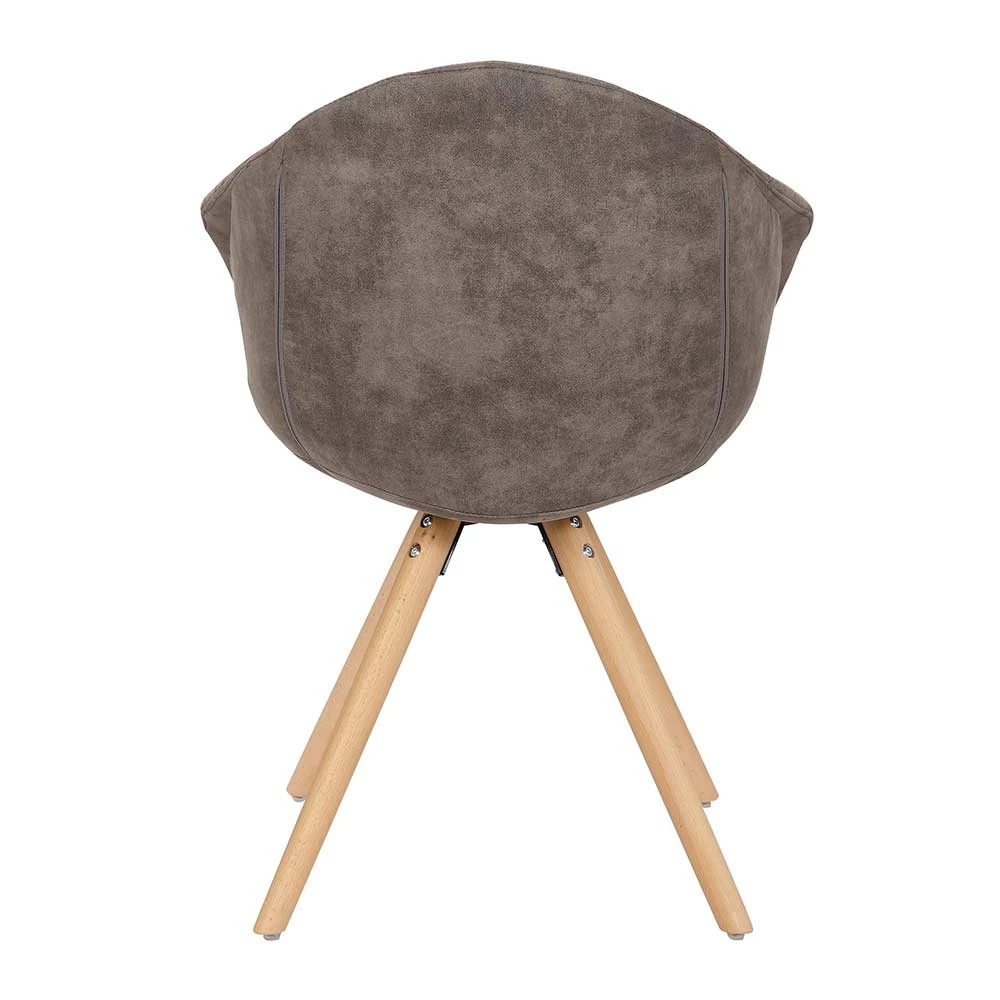 Moderner Esstisch Sessel In Taupe - Gozos (2er Set) - Image 5