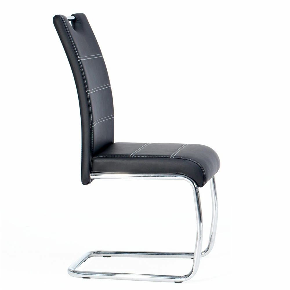 Moderner Freischwinger In Schwarz - Ambreros (4er Set) - Image 3