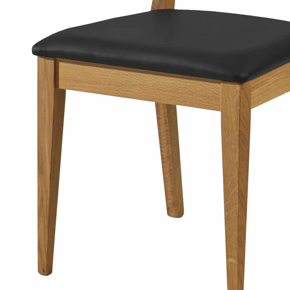 Moderner Massivholz Stuhl Likes In Wildeiche Natur Geölt - Image 4