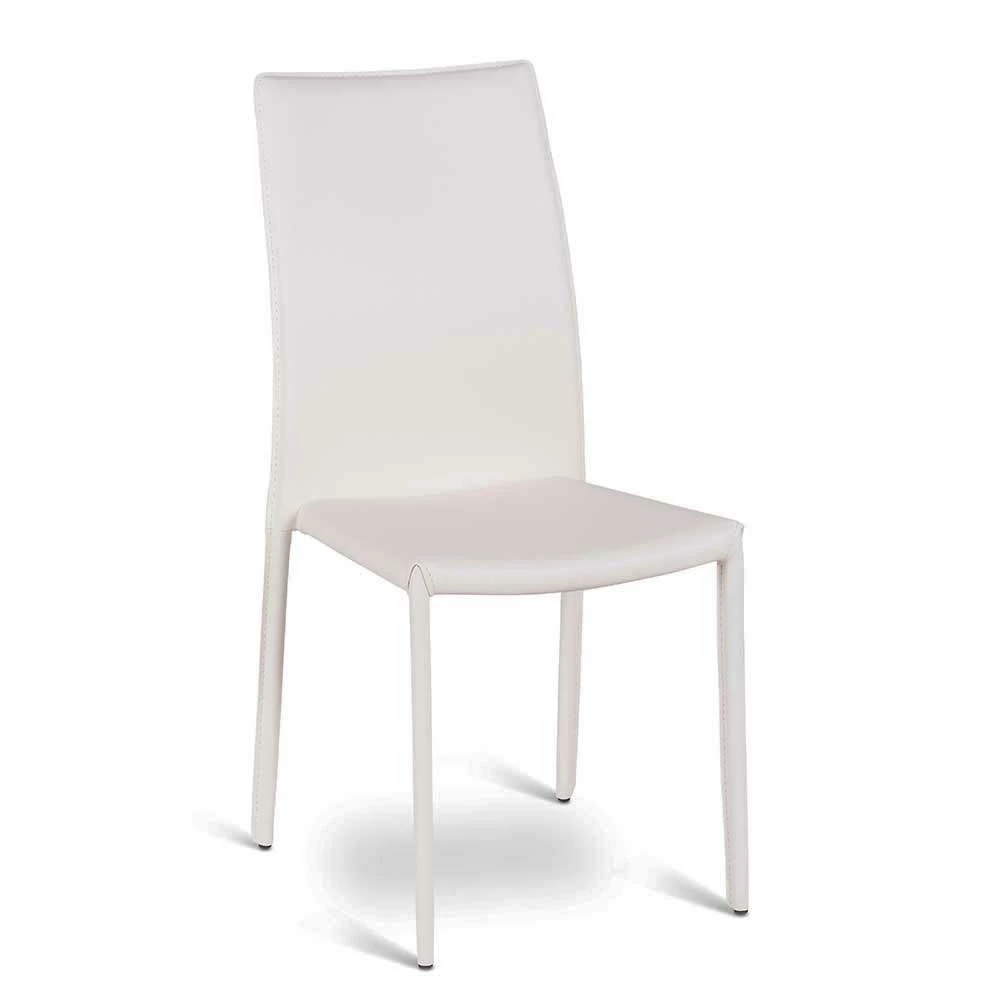 Moderner Stapelstuhl In Weiß Lorca Aus Metall (4er Set) - Image 2