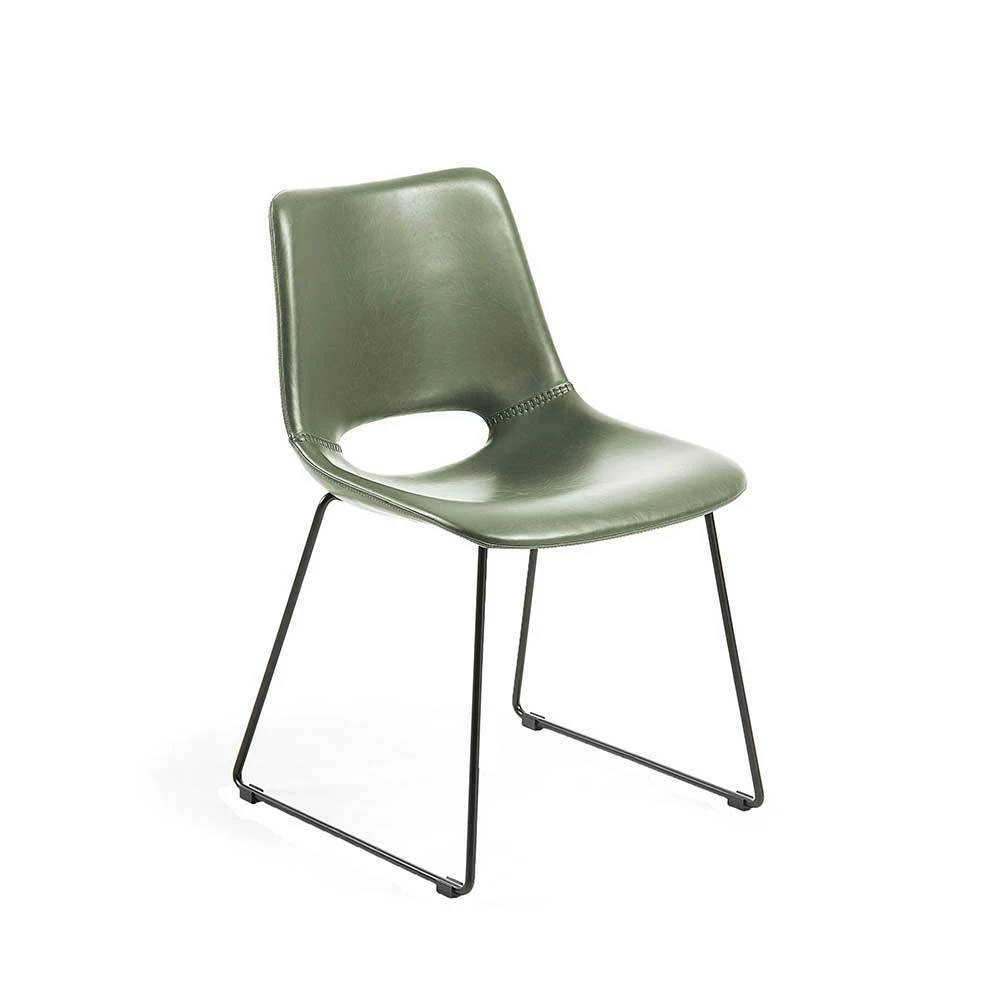 Olivgrüner Küchenstuhl Mit Kunstleder - Translato (2er Set) - Image 2