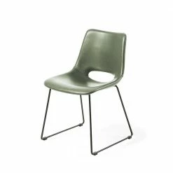 Olivgrüner Küchenstuhl Mit Kunstleder - Translato (2er Set)