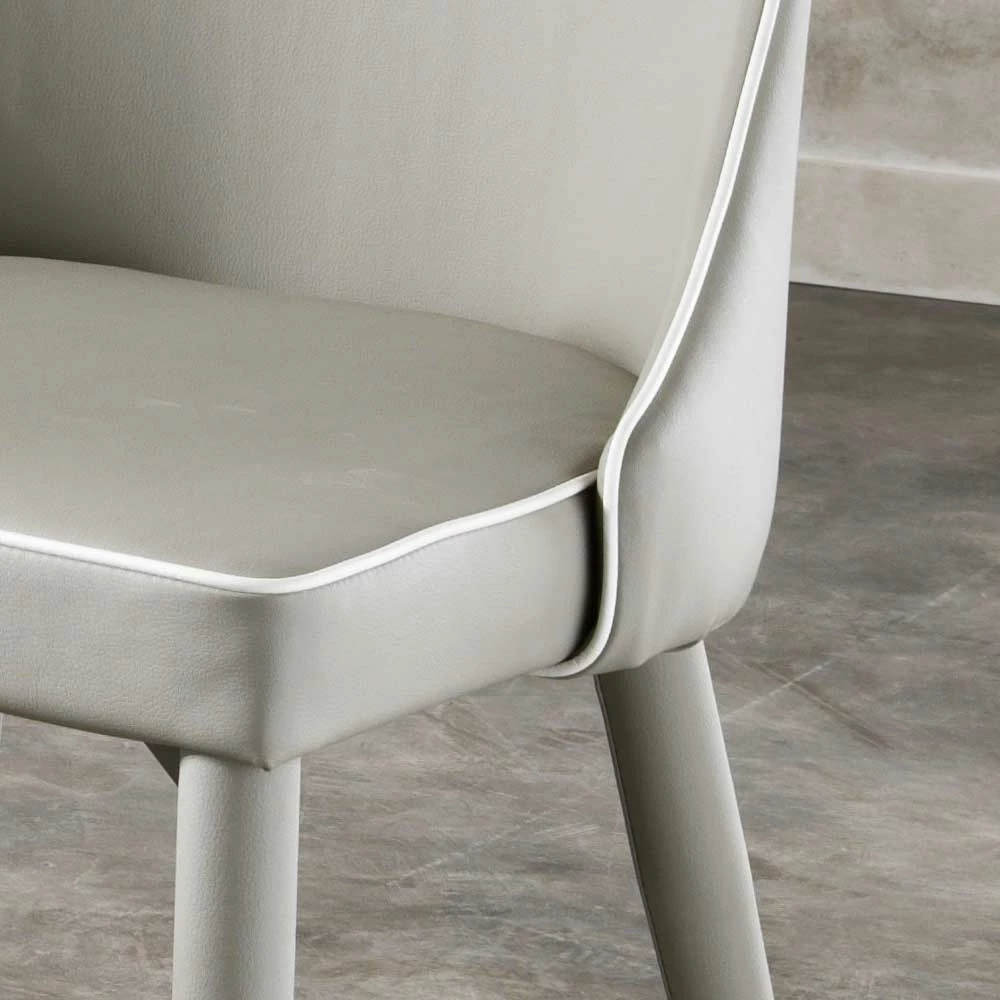 Polster Esszimmerstuhl Uliano In Grau (2er Set) - Image 4