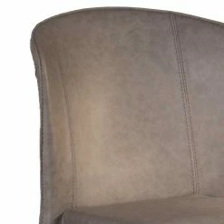 Polster Kunstlederstuhl In Hellgrau - Mapony (2er Set) -Malott-Shop polster kunstlederstuhl in hellgrau mit metallgestell mapony 02