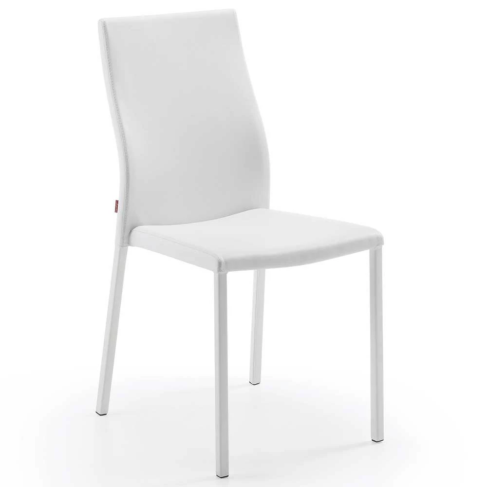 Polsterstühle Aus Weißem Kunstleder - Figuera (4er Set)