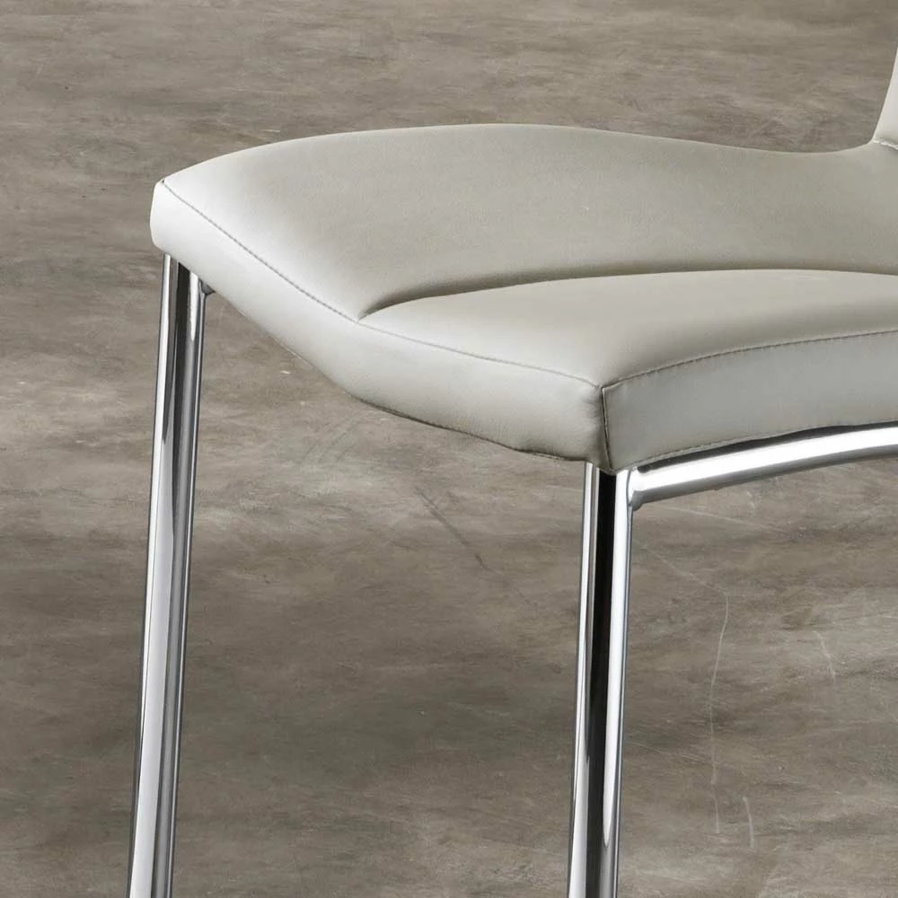 Polsterstuhl Javirella in Grau (4er Set) Polsterstuhl Javirella In Grau (4er Set) -Malott-Shop polsterstuhl grau metall verchromt javirella 04