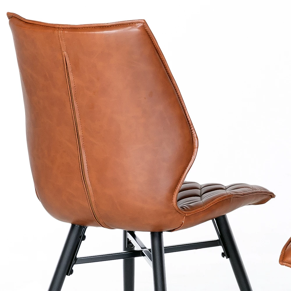 Polsterstuhl Set Choice in Braun Kunstleder gesteppt (2er Set) Polsterstuhl Set Choice In Braun Kunstleder Gesteppt (2er Set) -Malott-Shop polsterstuhl set braun kunstleder gesteppt metall schwarz 2er choice 04