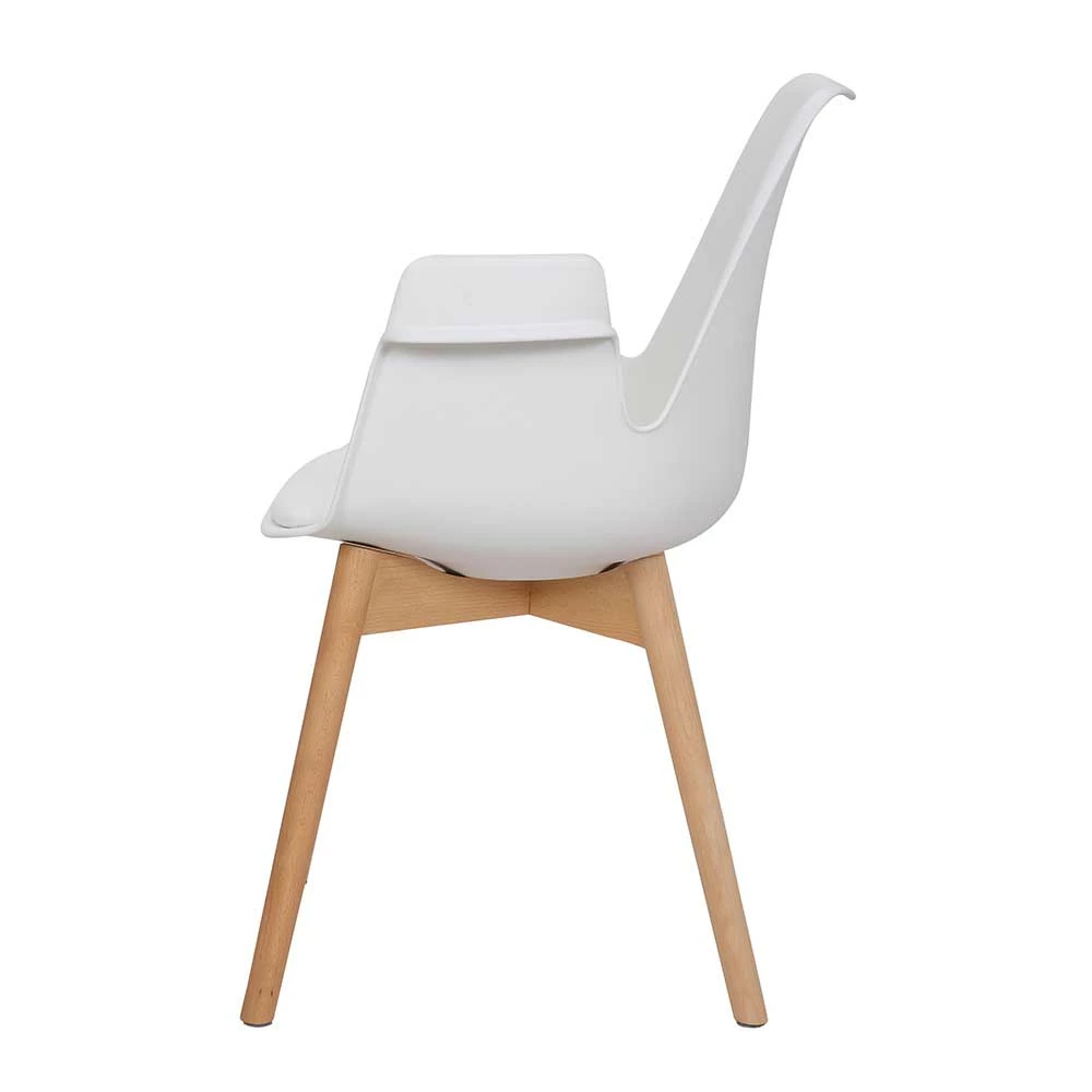 Retro Armlehnstühle In Weiß & Buche - Siotra (2er Set) - Image 4