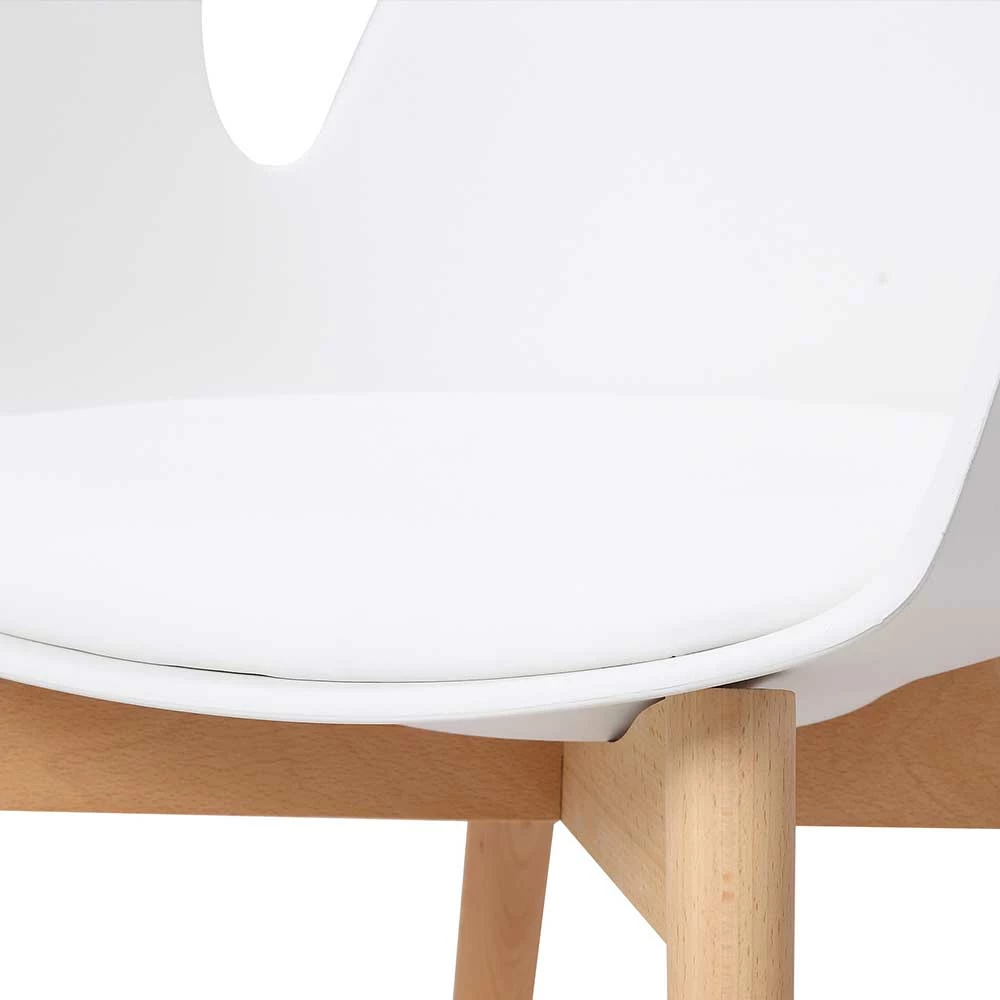 Retro Armlehnstühle In Weiß & Buche - Siotra (2er Set) - Image 6