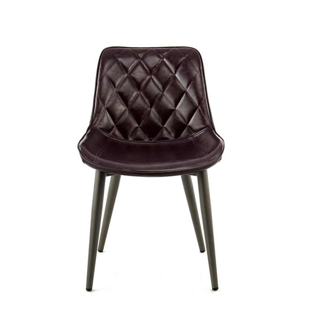 Retro Esstischstuhl In Dunkel Violett - Ambasian (2er Set) - Image 3