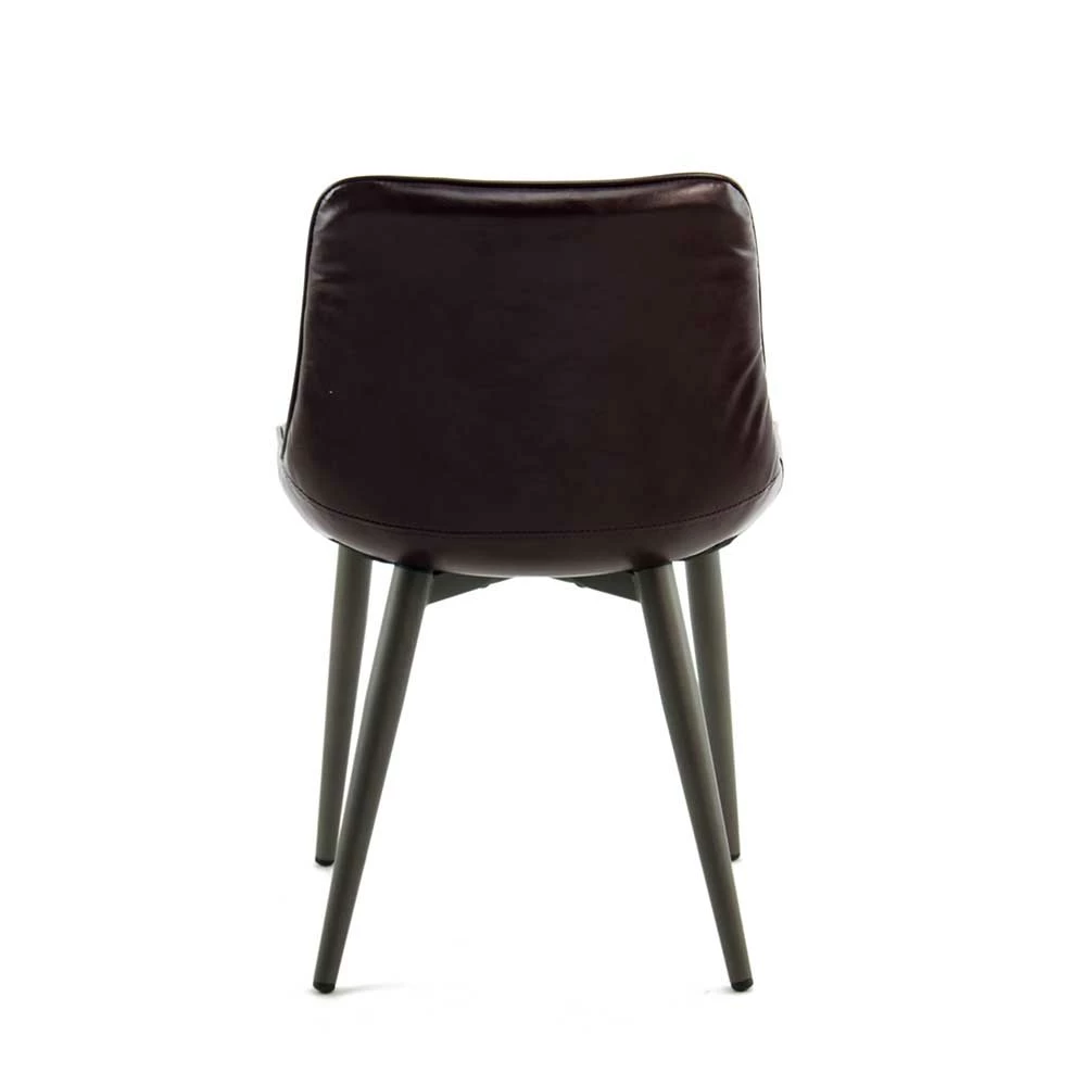 Retro Esstischstuhl In Dunkel Violett - Ambasian (2er Set) - Image 5