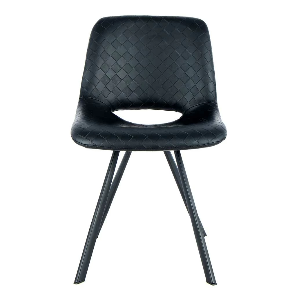 Retro Kunstlederstuhl In Schwarz - Barossio (2er Set) - Image 3