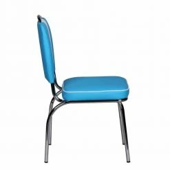 Retro Polsterstuhl Reflecta Mit Kunstleder Und Chrom -Malott-Shop retro polsterstuhl kunstleder und chrom blau und weiss reflecta 03