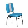 Retro Polsterstuhl Reflecta Mit Kunstleder Und Chrom -Malott-Shop retro polsterstuhl kunstleder und chrom blau und weiss reflecta f