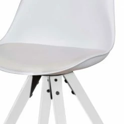 Schalen Esszimmerstühle In Weiß - Holin (2er Set) -Malott-Shop schalen esszimmerstuehle in weiss pp kunstleder mit holzbeinen holin 05