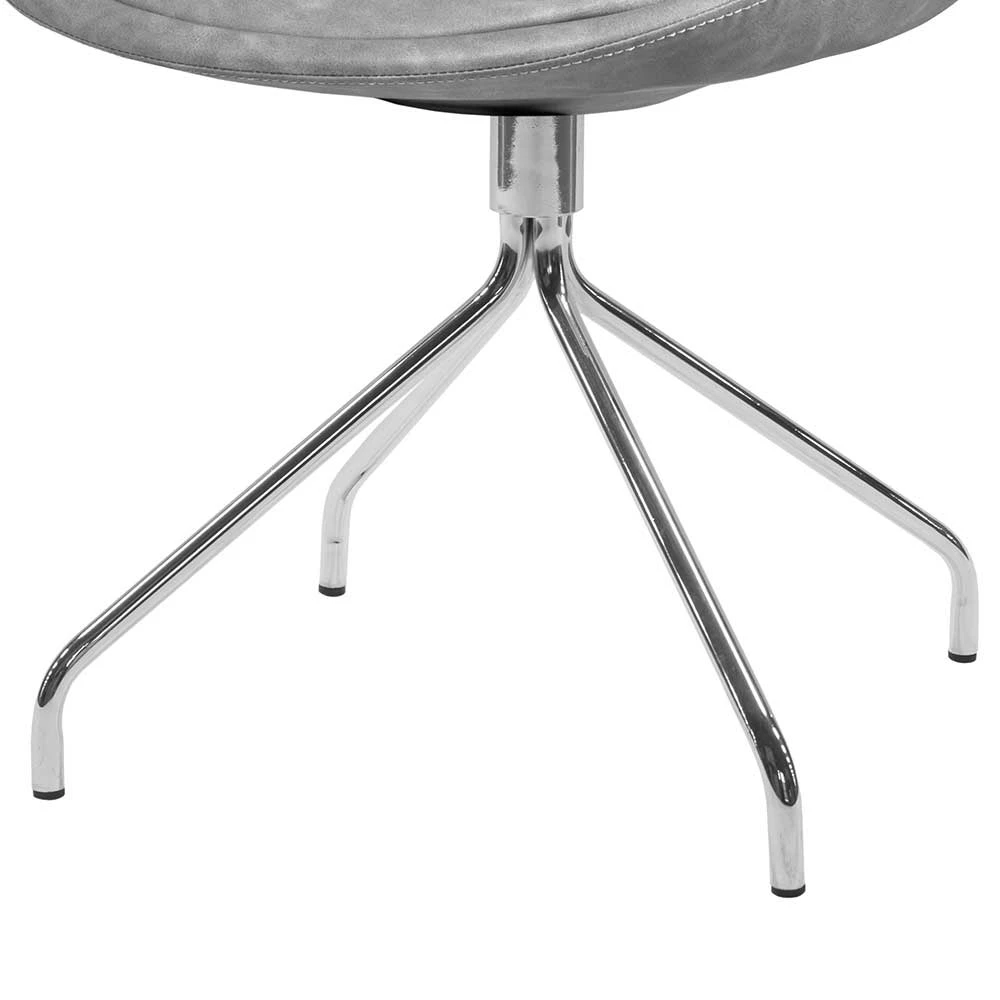 Schalenstühle In Grau Kunstleder - Iliopona (2er Set) - Image 4