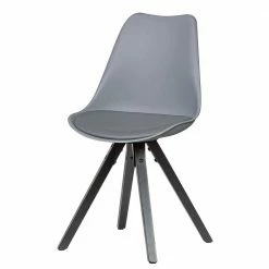 Schalenstühle In Grau & Schwarz - Aspariavo (2er Set)