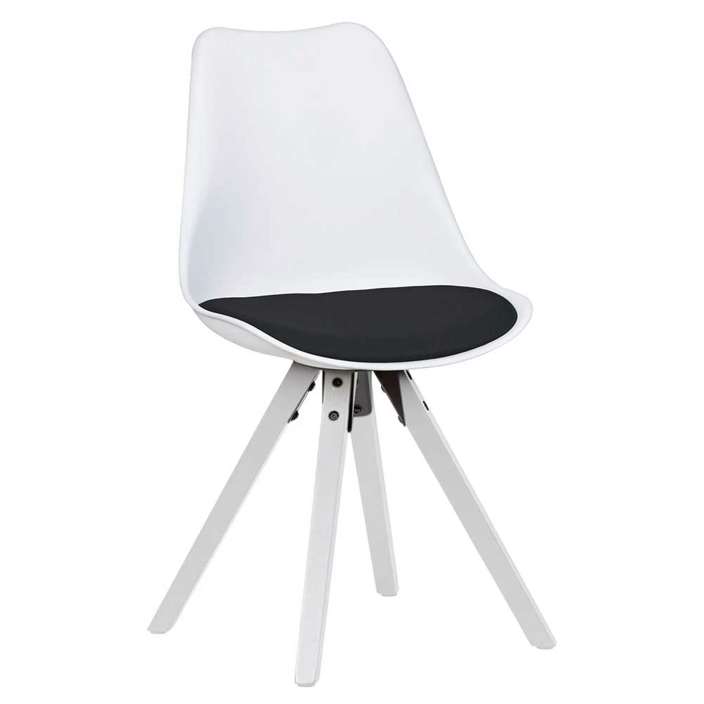 Schalenstühle In Weiß Mit Schwarz - Zytona (2er Set) - Image 2