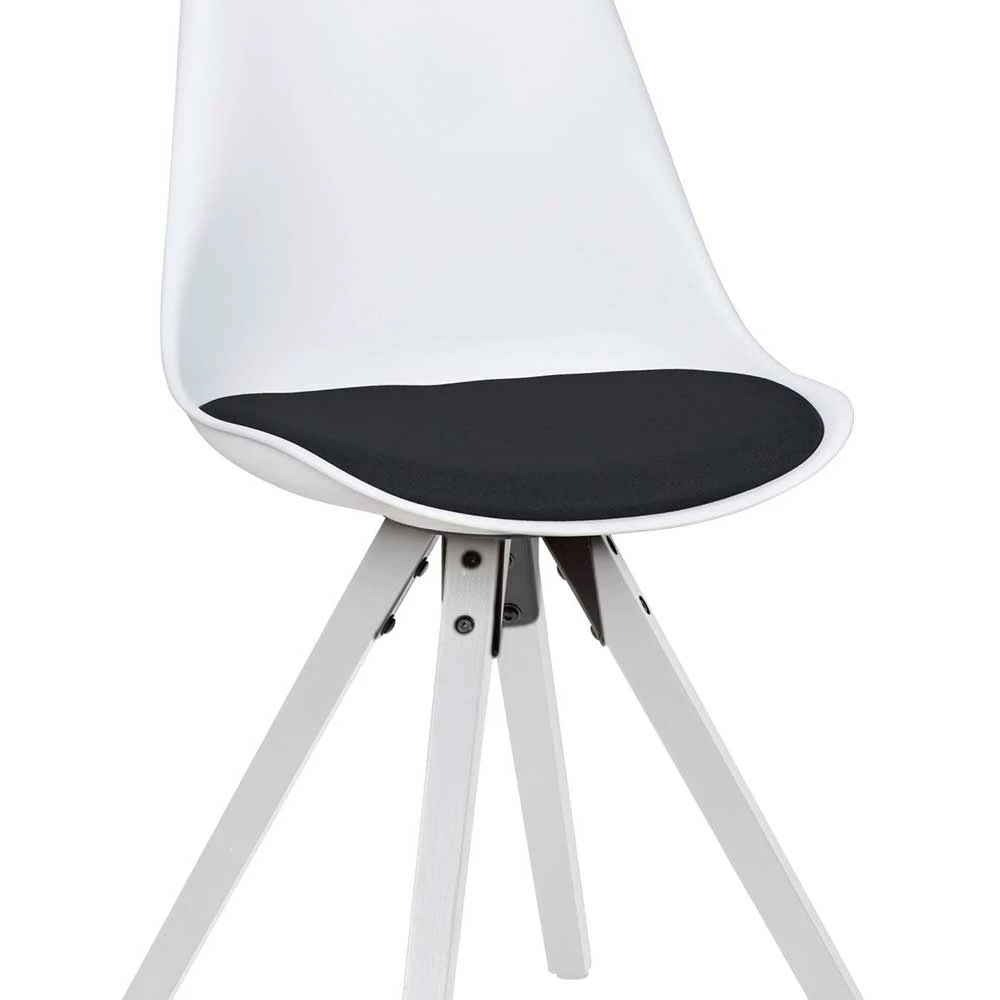 Schalenstühle In Weiß Mit Schwarz - Zytona (2er Set) - Image 3