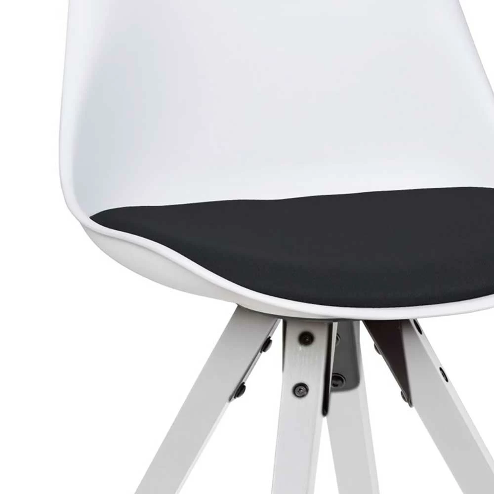 Schalenstühle In Weiß Mit Schwarz - Zytona (2er Set) - Image 6