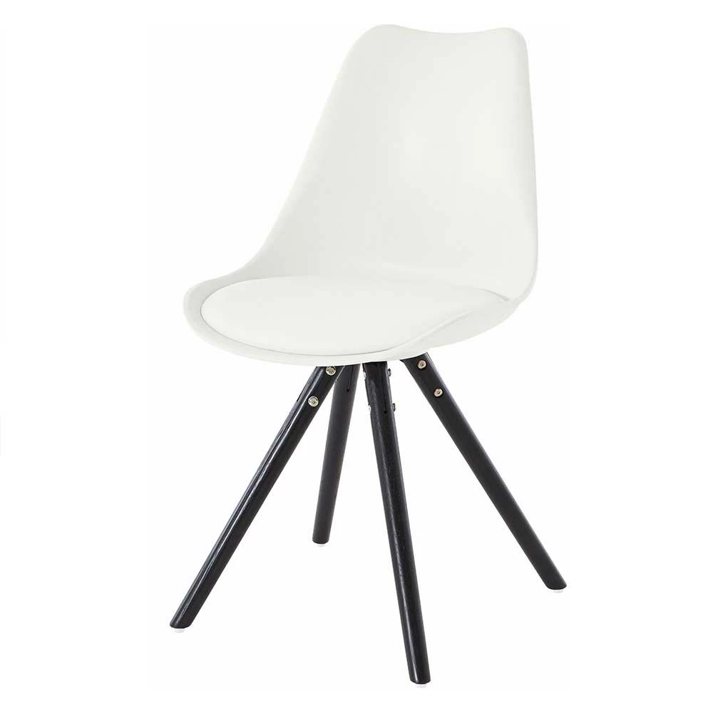 Schalenstühle In Weiß & Schwarz - Egina (2er Set)