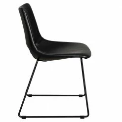Schwarze Esstisch Stühle Mit Bügelgestell - Birt (2er Set) 11 Schwarze Esstisch Stühle Mit Bügelgestell - Birt (2er Set) -Malott-Shop schwarze esstisch stuehle mit buegelgestell aus stahl kunstleder birt 03