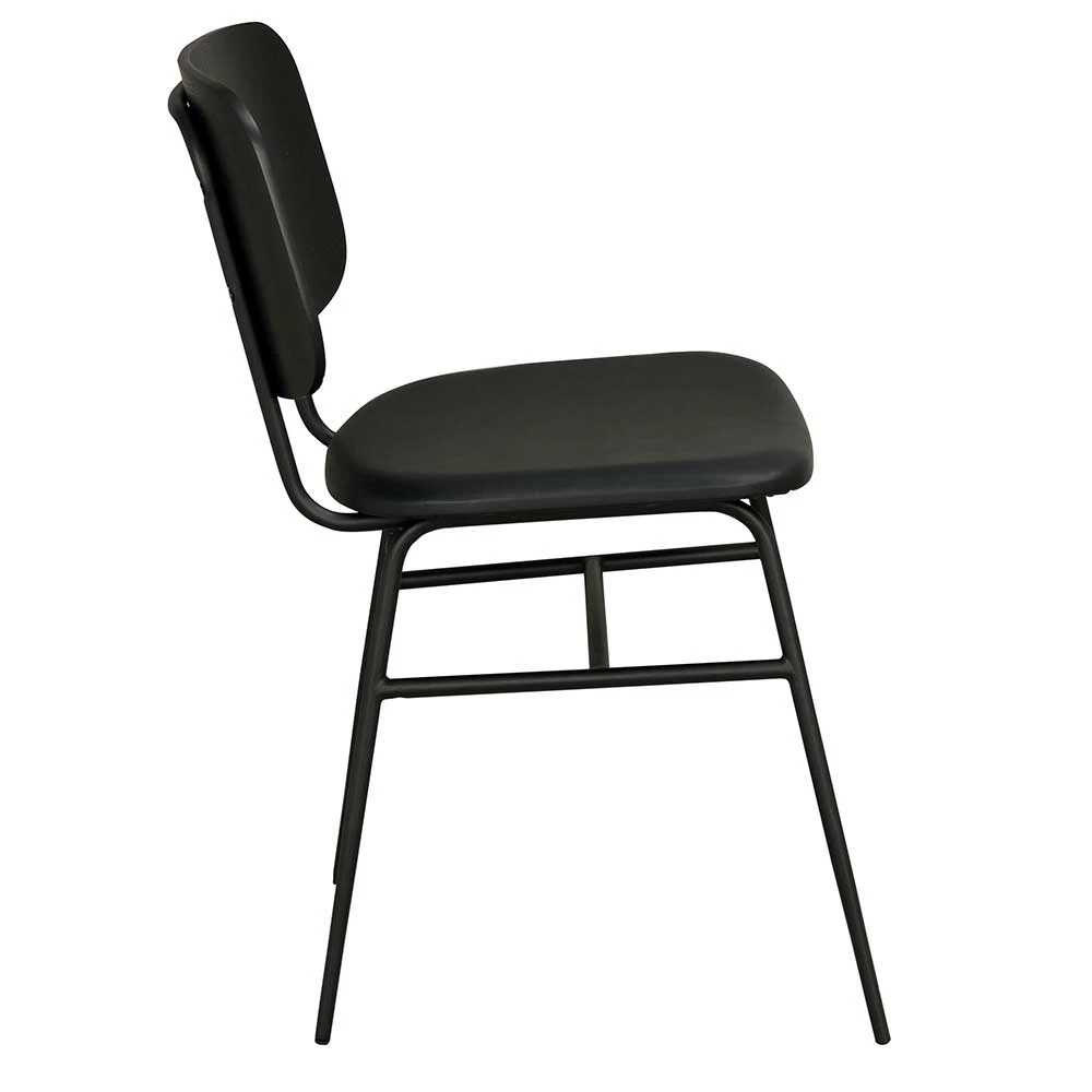 Schwarze Küchenstühle Aus Material Mix - Nemuro (2er Set) - Image 5