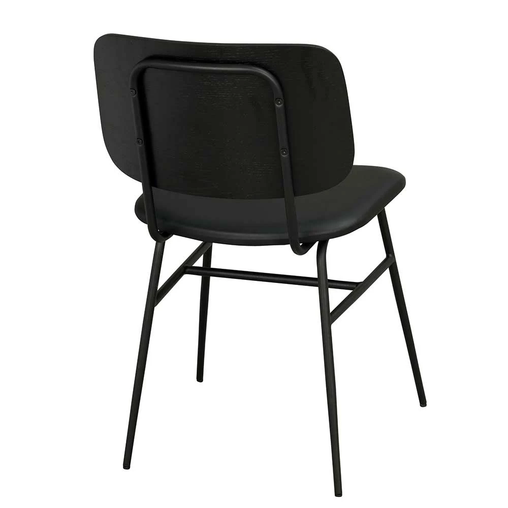 Schwarze Küchenstühle Aus Material Mix - Nemuro (2er Set) - Image 6