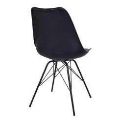 Schwarze Küchenstühle Mit Schalensitz - Verbandro (2er Set) -Malott-Shop schwarze kuechenstuehle mit schalensitz metallbeinen verbandro 03