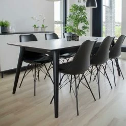 Schwarze Küchenstühle Mit Schalensitz - Verbandro (2er Set) -Malott-Shop schwarze kuechenstuehle mit schalensitz metallbeinen verbandro 05