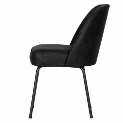 Schwarze Stühle Aus Recyclingleder - Amaikan (2er Set) -Malott-Shop schwarze stuehle aus recyclingleder und stahl amaikan 03