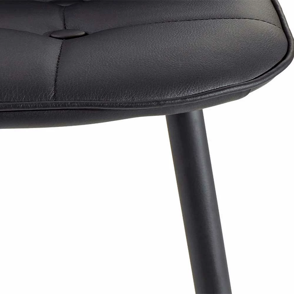 Schwarze Stühle Mit Kunstledersitz - Candabria (4er Set) - Image 6