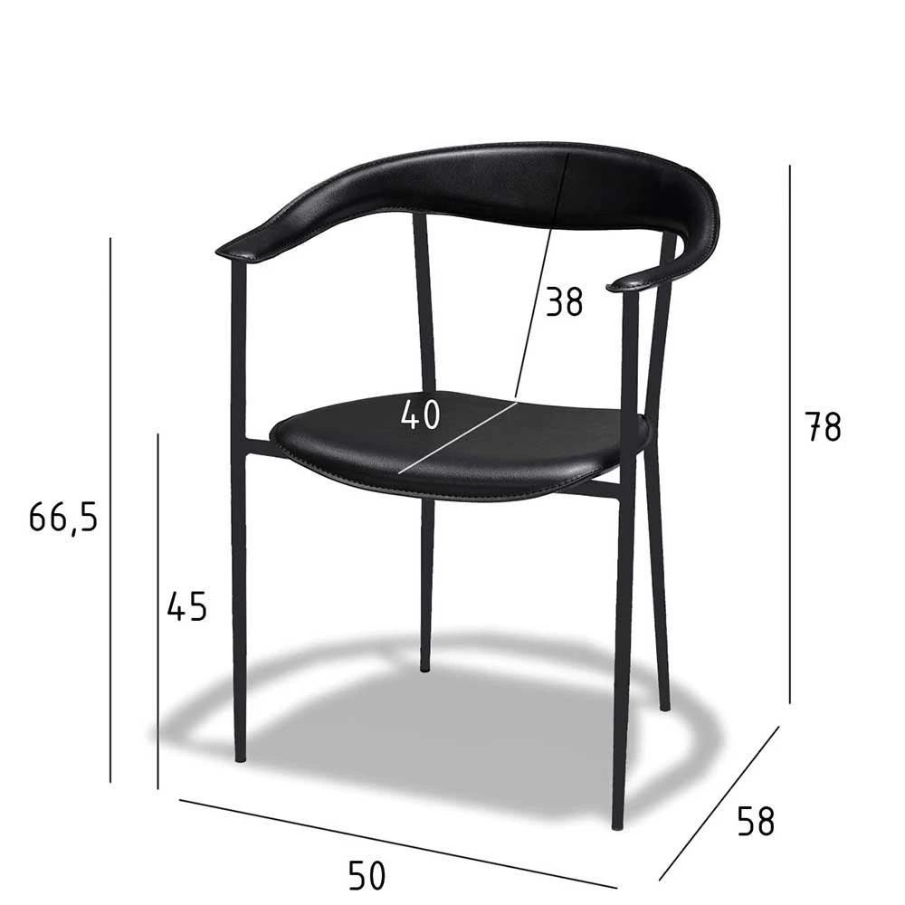 Schwarzer Armlehnenstuhl Für Esstisch - Pullman (4er Set) - Image 5