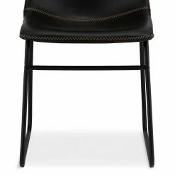 Schwarzer Essstuhl Mit Schalensitz - Smaranda (2er Set) -Malott-Shop schwarzer essstuhl mit schalensitz kunstleder metall smaranda 03