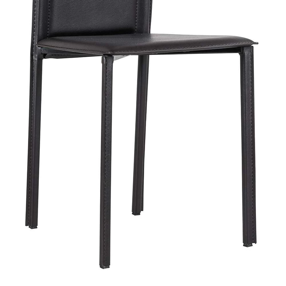Schwarzer Esstischstuhl Buono mit Kunstleder (4er Set) Schwarzer Esstischstuhl Buono Mit Kunstleder (4er Set) -Malott-Shop schwarzer esstischstuhl mit kunstleder metall buono 03