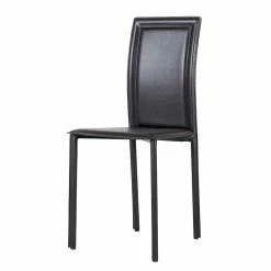 Schwarzer Esstischstuhl Buono Mit Kunstleder (4er Set)