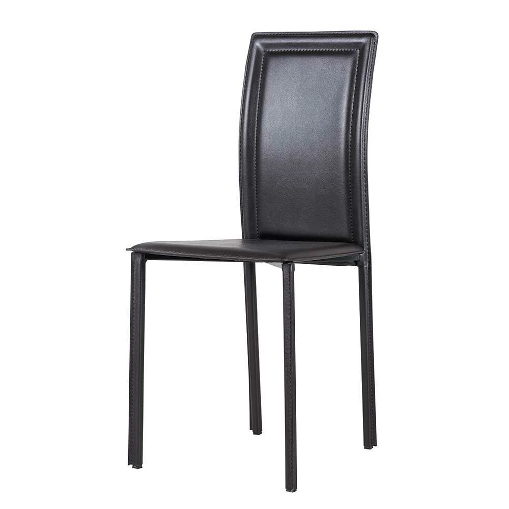 Schwarzer Esstischstuhl Buono mit Kunstleder (4er Set) Schwarzer Esstischstuhl Buono Mit Kunstleder (4er Set) -Malott-Shop schwarzer esstischstuhl mit kunstleder metall buono f