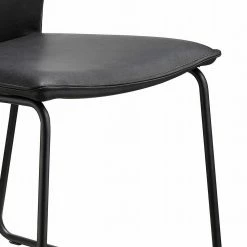 Schwarzer Lederstuhl Für Esstische - Norma (2er Set) 4 Schwarzer Lederstuhl Für Esstische - Norma (2er Set) -Malott-Shop schwarzer lederstuhl fuer esstische in modernem design norma 03