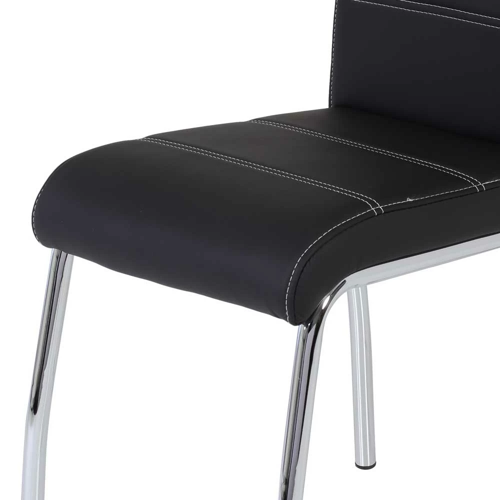 Schwarzer Stuhl Mit Kunstleder - Vorenza (Set) - Image 4
