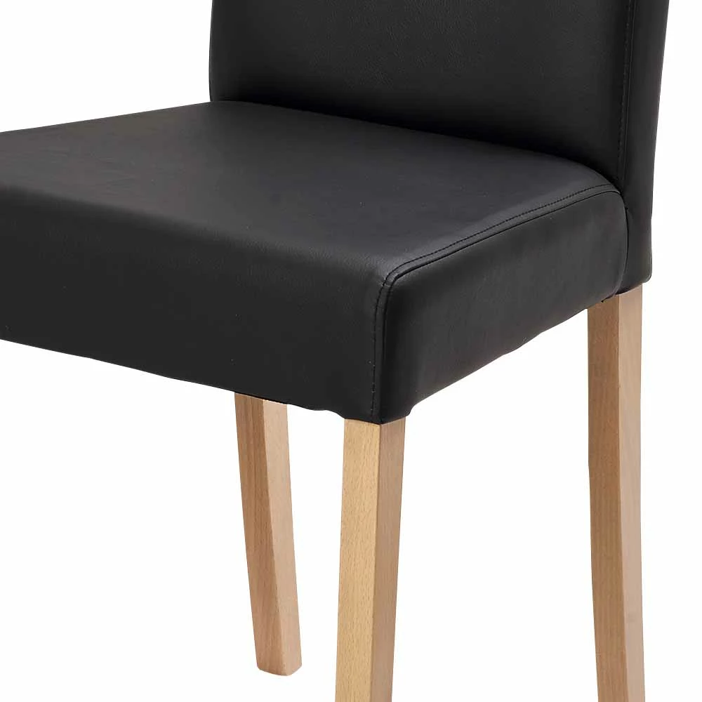 Schwarzes Stuhl Set Nabelle Mit Polsterung (2er Set) - Image 4