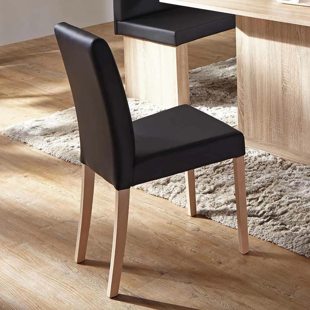 Schwarzes Stuhl Set Nabelle Mit Polsterung (2er Set) - Image 5