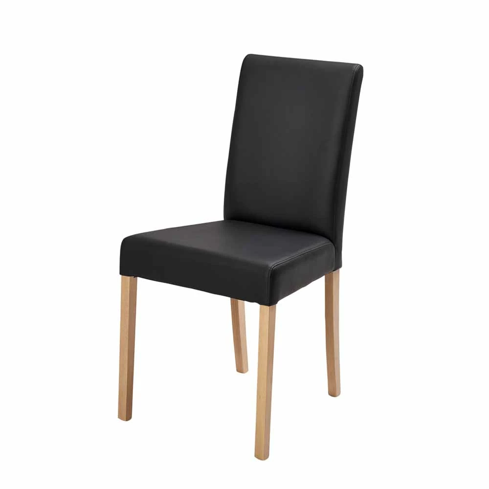 Schwarzes Stuhl Set Nabelle Mit Polsterung (2er Set)