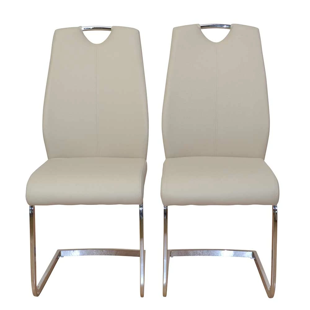 Schwingstuhl Flemingo In Beige Kunstleder (2er Set) - Image 2