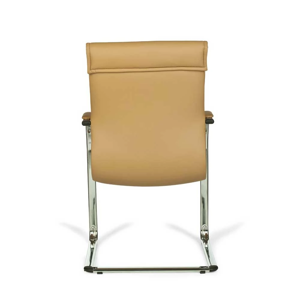 Schwingstuhl Mit Armlehnen In Hellbraun Kunstleder - Antonin - Image 6