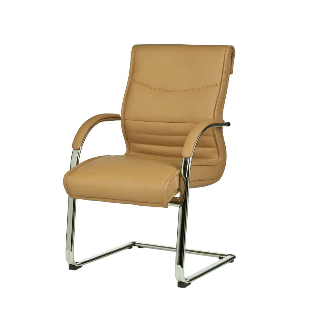 Schwingstuhl Mit Armlehnen In Hellbraun Kunstleder - Antonin