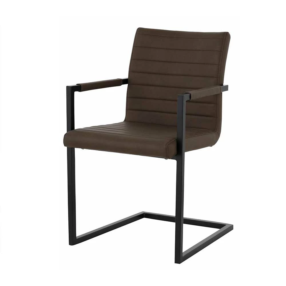 Sessel Als Freischwinger In Braun - Paytons (2er Set)