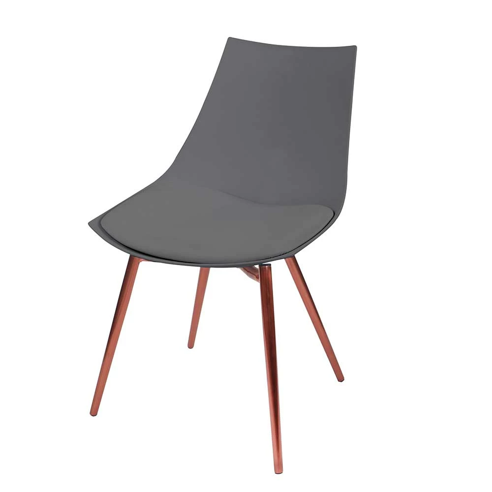 Set Esszimmerstuhl In Grau & Kupfer - Lnyza (4er Set)