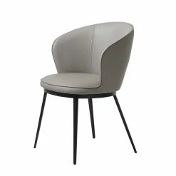 Skandi Polsterstuhl Mit Runder Lehne - Marcesion