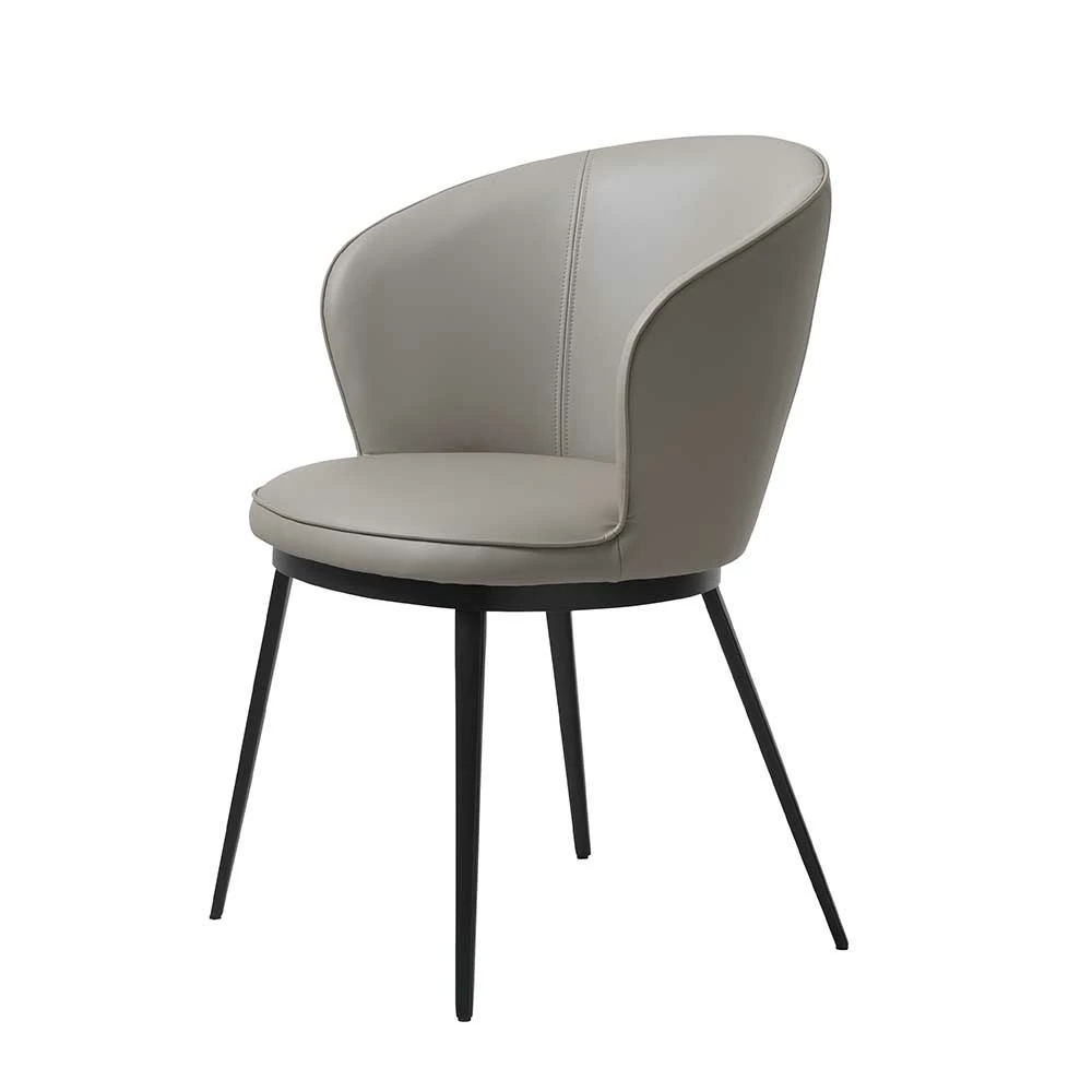 Skandi Polsterstuhl Mit Runder Lehne - Marcesion